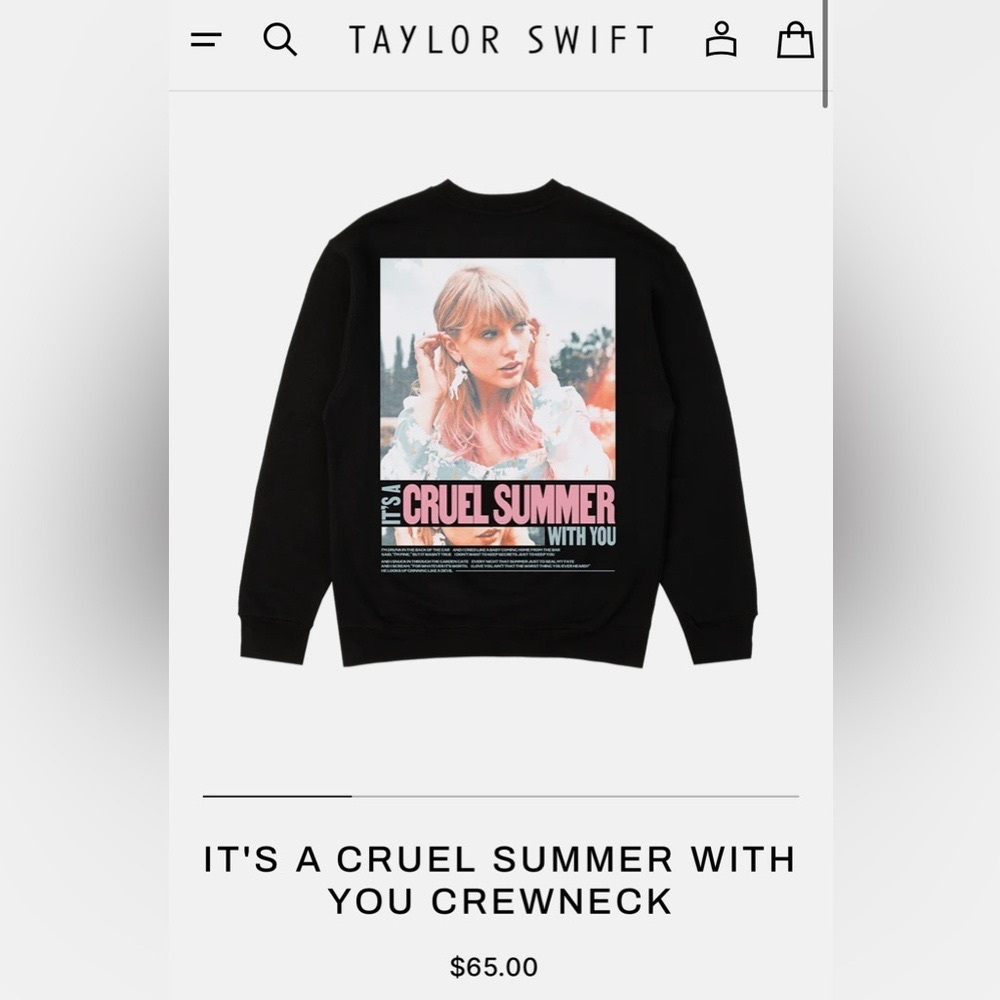 Taylor Swift Cruel Summer Crewneck